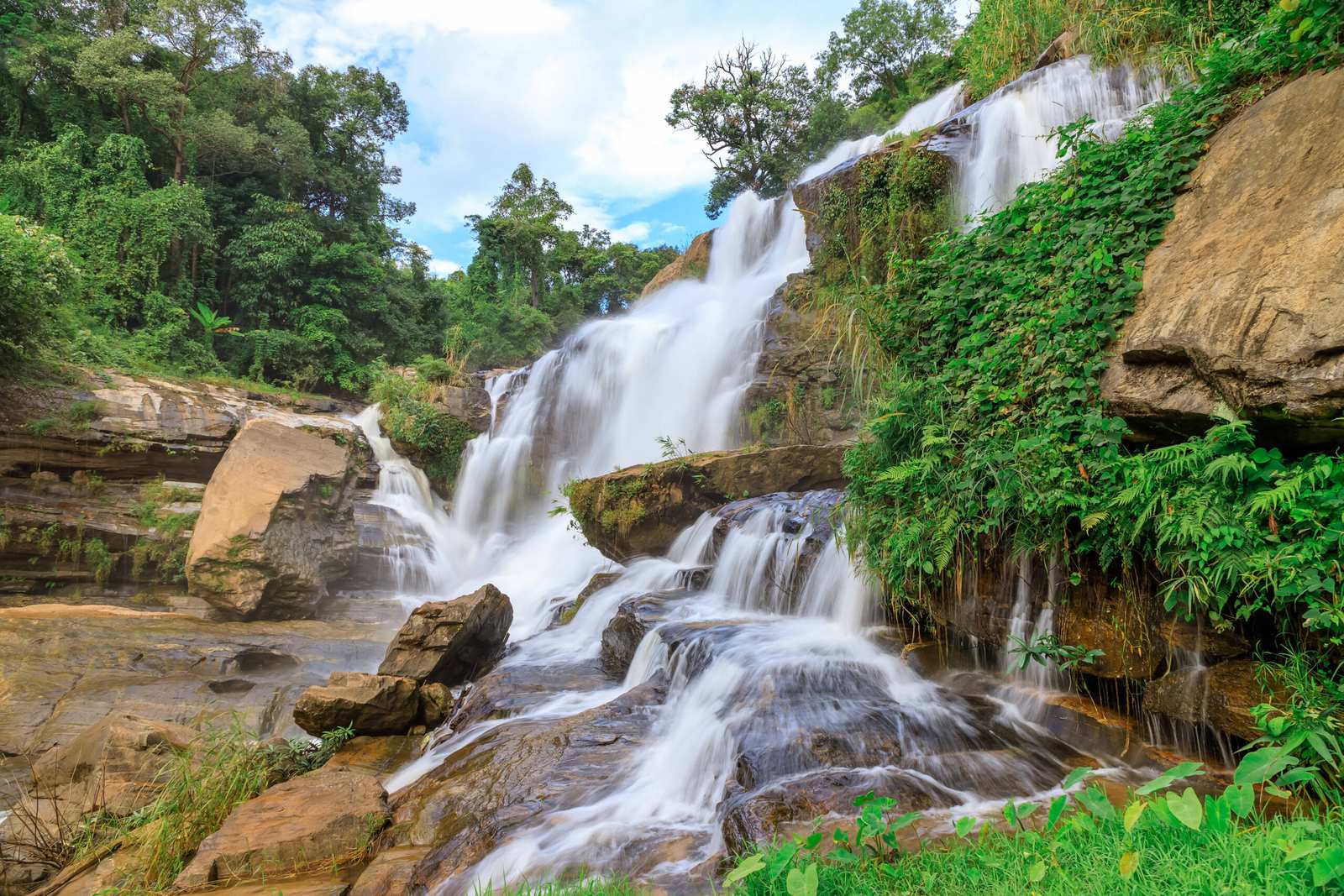 Mae Klang Waterfall, Doi Inthanon National Park, Chiang Mai, Tha Mae Klang Waterfall, Doi Inthanon National Park, Chiang Mai, Thailand